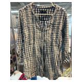 Tru Luxe Jeans Blue Plaid Button-Down Shirt