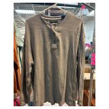 RedHead XL Long Sleeve Henley Shirt in Gray