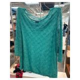 Tribal Brand XX-L Teal Crochet Top
