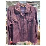 Croft & Barrow Purple Button-Front Jacket