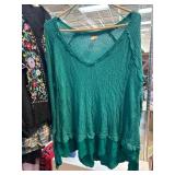 We The Free Teal Knit Top in Small Size
