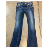 Miss Me Embellished Denim Jeans, Size 7