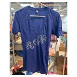 American Apparel XS Blue V-Neck T-Shirt