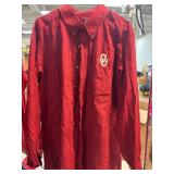 Antigua XL Red Button-Up Shirt With OU Logo