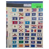 1976 Bicentennial Flag Mint Stamp Sheet