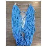 Multistrand Blue Beaded Necklace