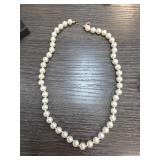 Gold-Filled Clasp Faux Pearl Necklace