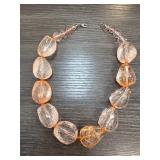Lucite? Bead Necklace with Lobster Clasp