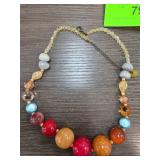 Beaded Necklace With Multicolor Beads