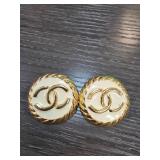 Designer Clip-On Earrings with Logo