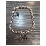 Sterling Silver Bracelet with Charm Detail 11.2g