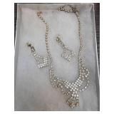 Crystal Necklace and Earring Set
