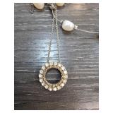 Sterling Silver Necklace With Pearls