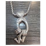 Brighton Silver-Tone Necklace with Heart Pendant