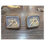 Gold-Tone Cameo Cufflinks