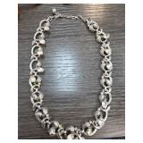 Chain Link Necklace With Gemstone Accents