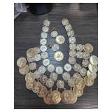 Coin-Style Necklace and Earring Set