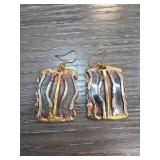 Mixed-Metal Dangle Earrings