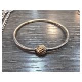 Sterling Silver and 14k Bangle Bracelet