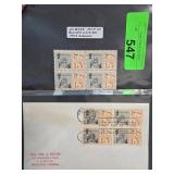 1958 Australia #L8 Aboriginal Blocks and First Day