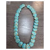 Turquoise and Brown Beaded Necklace