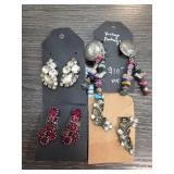 Four Pairs of Statement Earrings