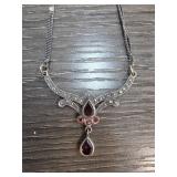 Sterling Silver Garnet Necklace