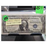1935F Series One Dollar Silver Certificate