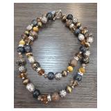 Beaded Necklace With Mixed Materials