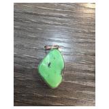 Sterling Silver and Green Stone Pendant