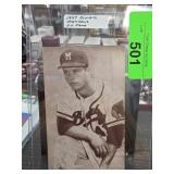 1947 Exhibits Eddie Mathews Hall of Fame Card