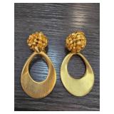 Clara Clip-On Earrings with Textured Finish
