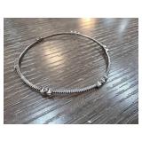 Sterling Silver Bracelet with Gem Accents 7g
