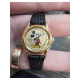 Seiko Mickey Mouse Quartz Watch with Black Strap