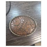 Oval Metal Floral Engraved Belt Buckle