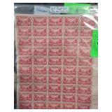 1936 US #786 Army Commemorative Stamp Sheet