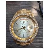 Jules Jurgensen Watch With Crystal-Studded Bezel