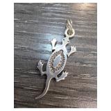 Sterling Silver Gecko-Shaped Pendant