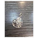 Sterling Silver Frog on Lily Pad Pendantï¿½