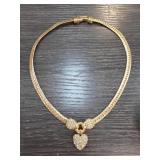 Swarovski Gold-Tone Necklace with Heart Pendant