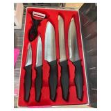 KUSSION 6-Piece Knife Set with Peeler