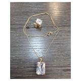 Sterling Silver Necklace and Earring Set