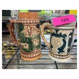 Two Decorative Ceramic Beer Steins