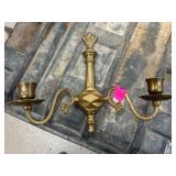 Brass Double-Arm Wall Sconce From India