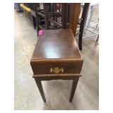 Wooden Box on Legs with Lockable Lid