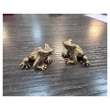Brass Frog Figurines