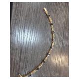 Sterling Silver and Sapphire Bracelet, 10g