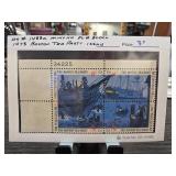 1973 Boston Tea Party Plate Block Stamps