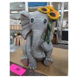 Decorative Elephant Statue with Sunflowers