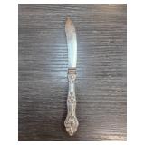 Sterling Silver Handle Knife with Floral Design